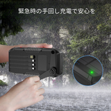 新商品 大容量30000mAh 非常時対応・手回し発電＆ソーラー充電 フラッシュ&SOS ライトパワーバンク【送料無料・最短当日発送】