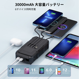 新商品 大容量30000mAh 非常時対応・手回し発電＆ソーラー充電 フラッシュ&SOS ライトパワーバンク【送料無料・最短当日発送】